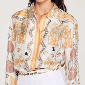 Sandro Scarf print silk shirt